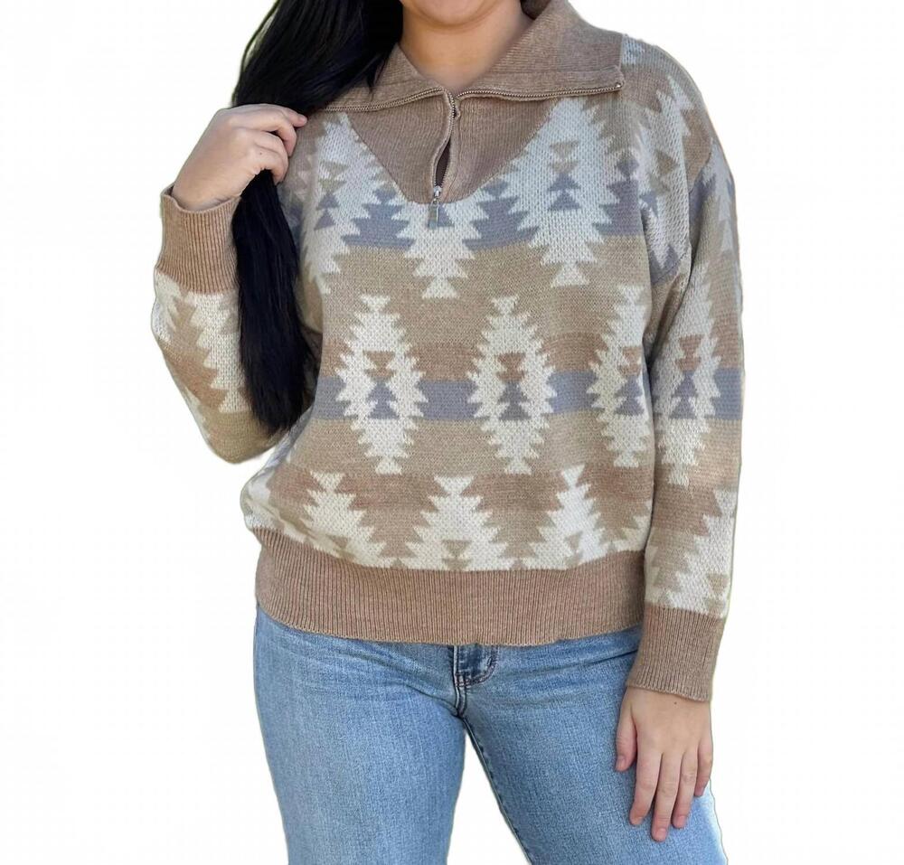 NEW SOUTHERN GRACE big sky sweater in beige